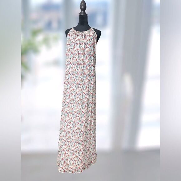 BARNEYS New York 100% Silk Floral Maxi Dress Size 40 - Picture 3 of 15